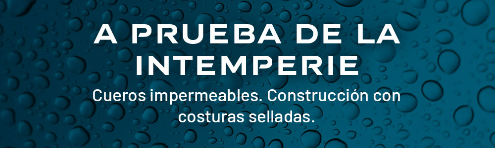 A prueba de la intemperie. Construcción con costuras selladas.